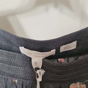 LC Lauren Conrad Charcoal Blouse